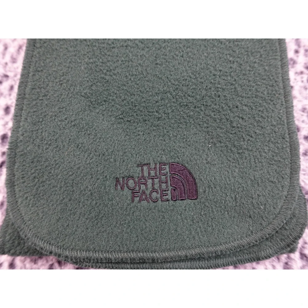 The North Face Scarf Unisex OS Forest Green Polartec Fleece A9U6 Logo - Picture 2 of 6